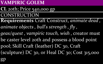 Vampiric Golem Construction